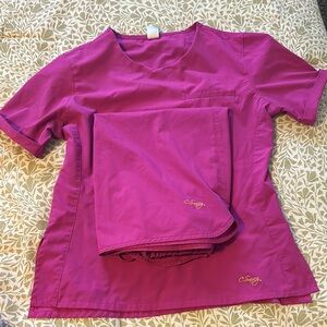 C. Saucy Pink Scrub Set